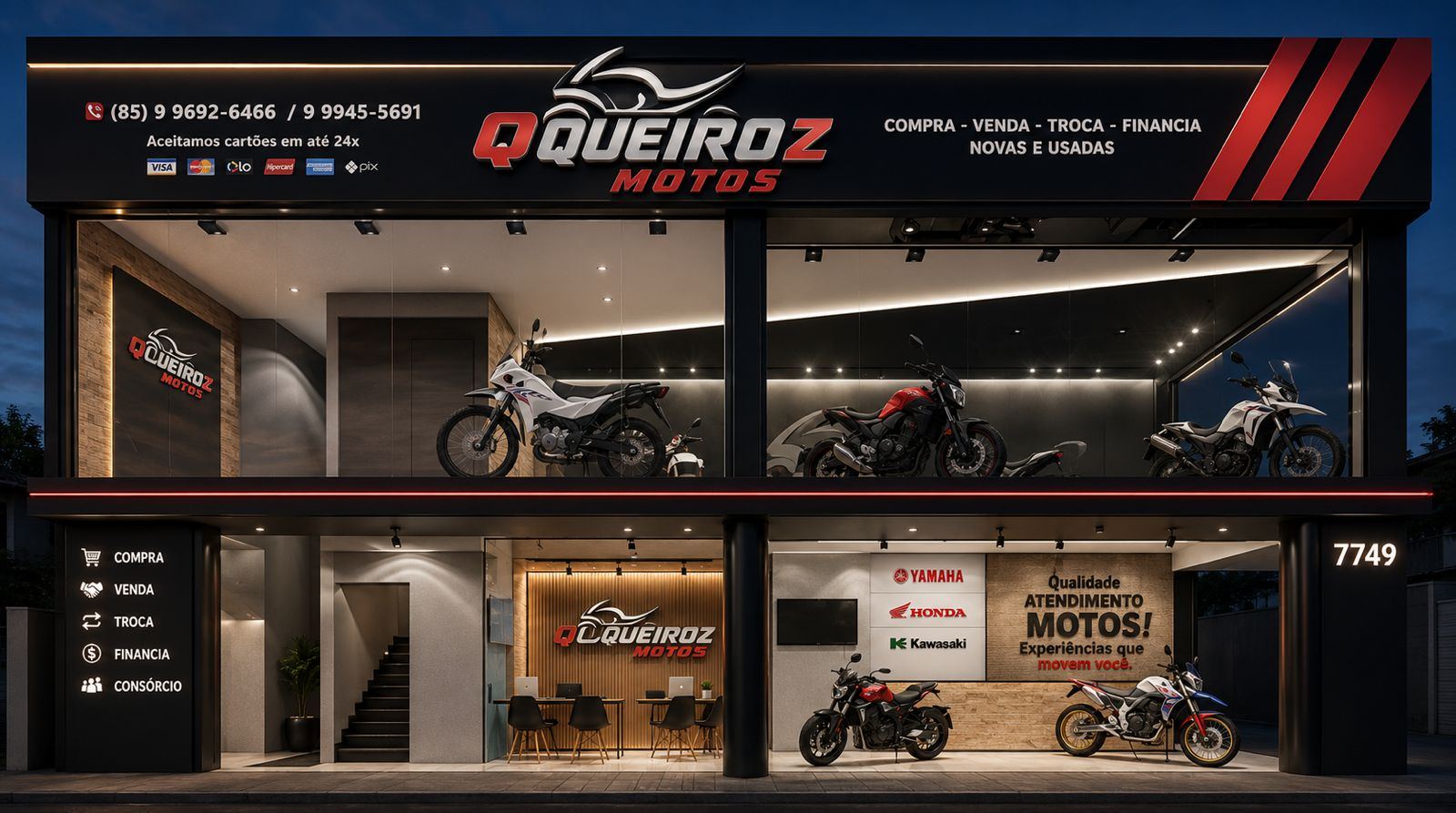 Interior do showroom